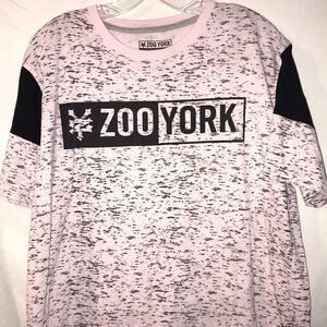 Zoo York Men's Pink Black Unbreakable Heather Short Sleeve T-Shirt Size XL